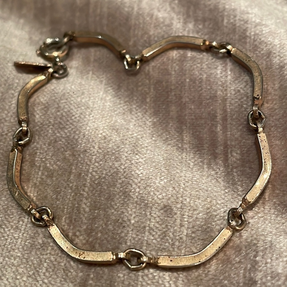 Vintage Emmons Wavy Gold Bracelet 7”